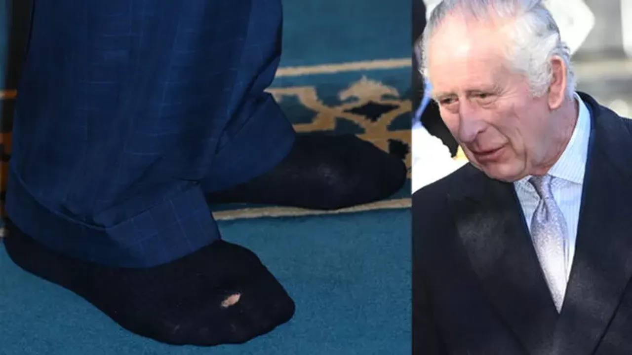 Kral'ın çorapları yırtık! Ayakkabılarını çıkarınca herkes şaşırdı