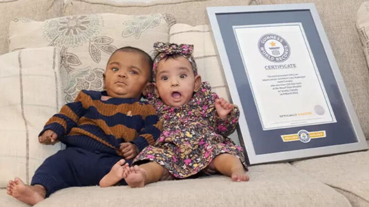 Adiah ve Adrial Nadarajah, dünyanın en erken doğan ikizleri olarak rekor kırdı