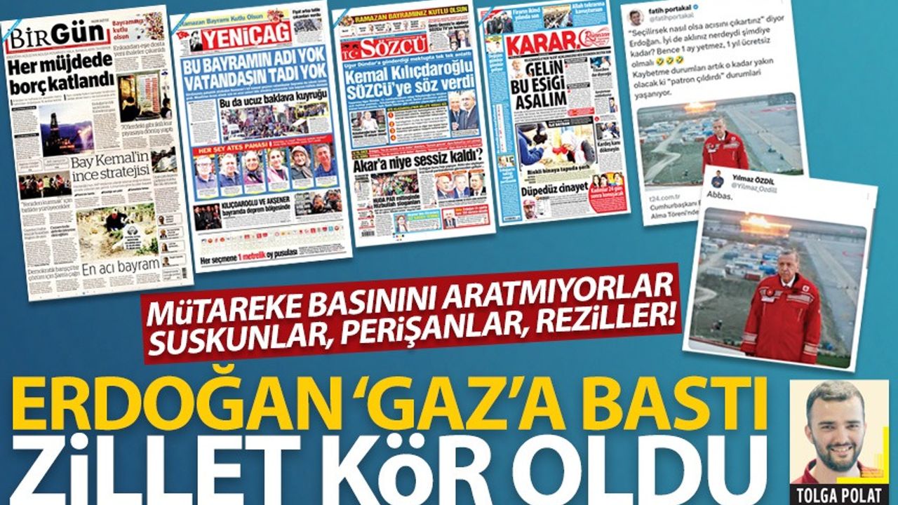 Erdoğan 'Gaz'a bastı zillet kör oldu