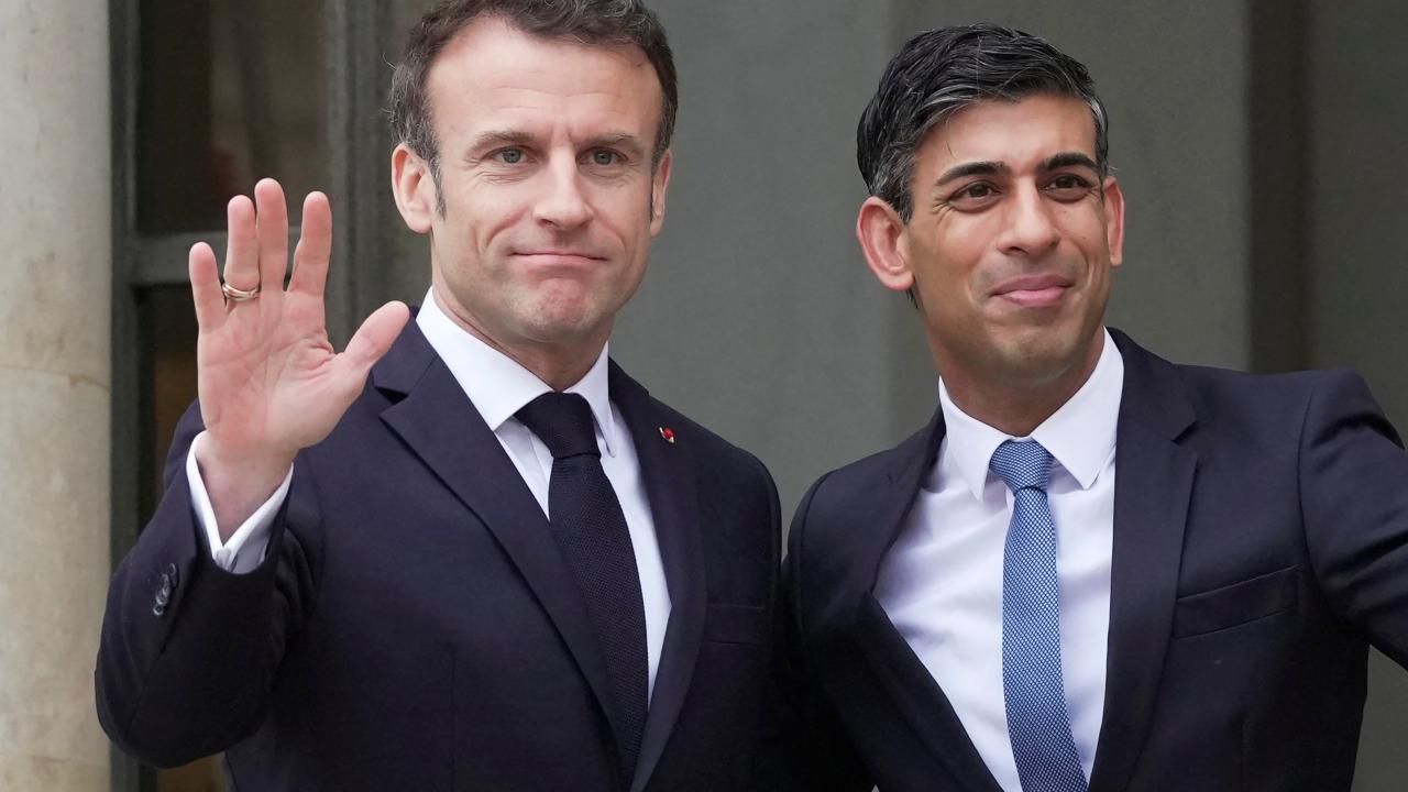 Fransa Cumhurbaşkanı Macron ve İngiltere Başbakanı Sunak Gazze'yi görüştü