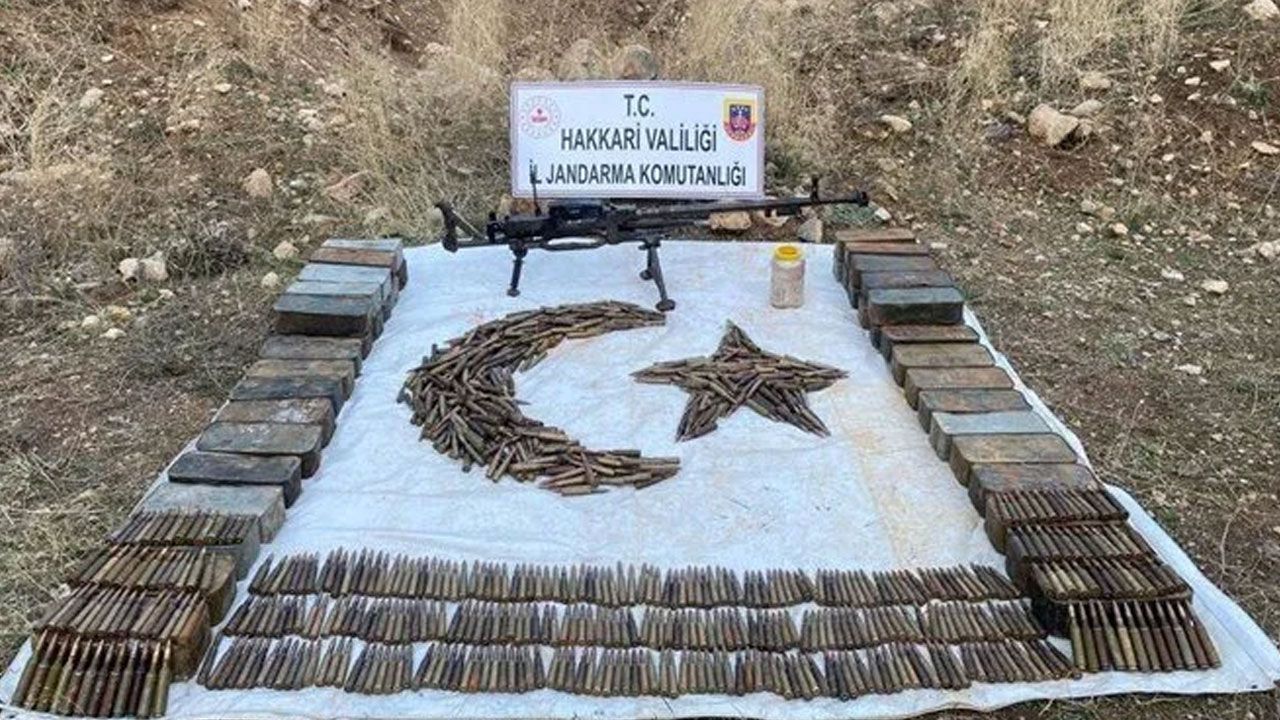 PKK'lı teröristlere ait silah ve mühimmat ele geçirildi
