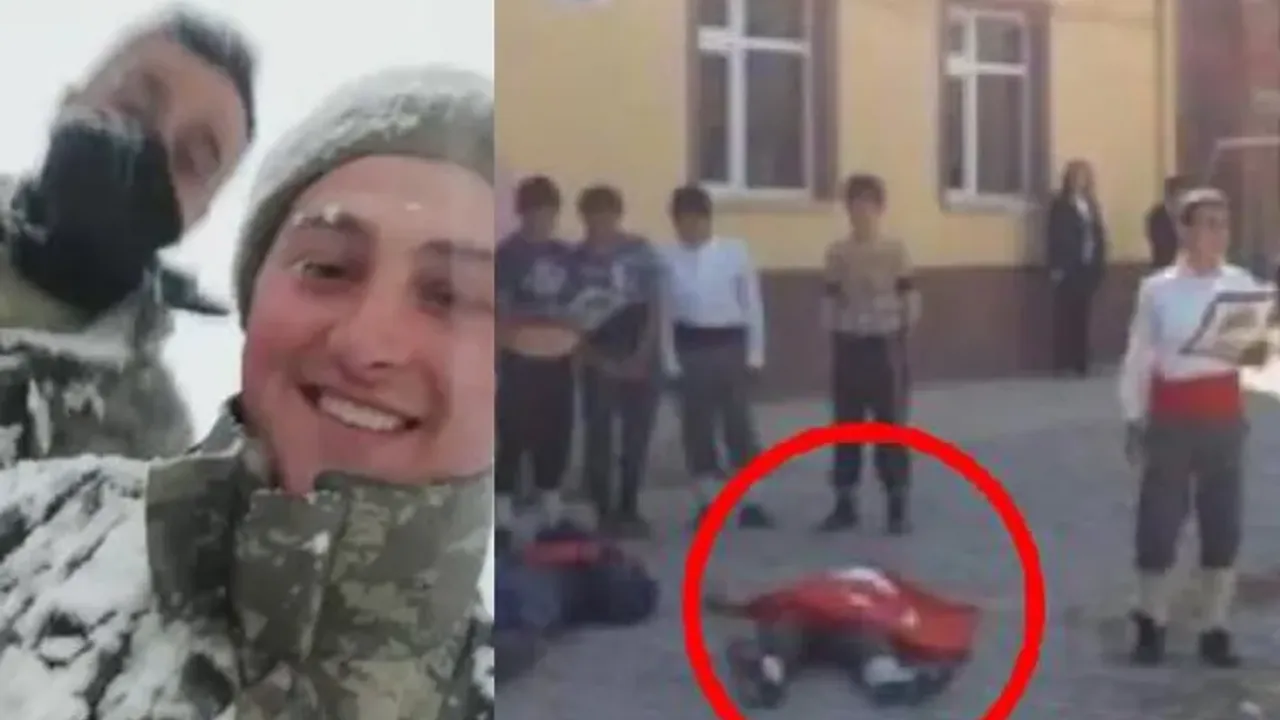 Şehit Yasin Karaca'nın son görüntüleri ortaya çıktı! Ortaokulda da şehit askeri canlandırmış…