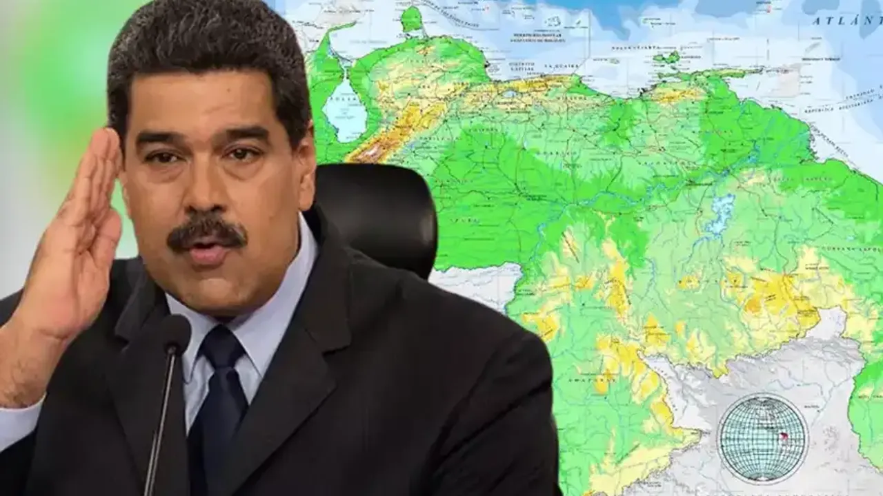 Maduro ihtilaflı bölgeyi haritaya ekledi! İki komşunun askeri çatışmaya girmesi an meselesi