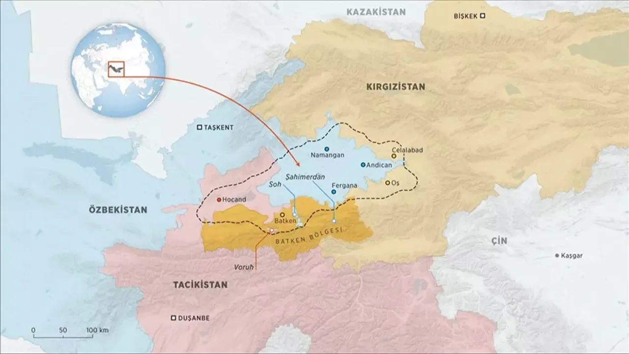 Kırgız-Tacik sınırının 3,71 kilometresi daha belirlendi