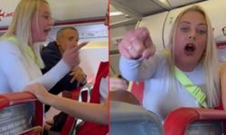 Antalya’ya giden yolcu uçağında ağlayan bebeğe sinirlenen kadın yolcu, ortalığı birbirine kattı