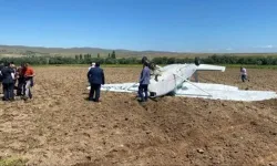 Aksaray'da eğitim uçağı zorunlu iniş yaptı