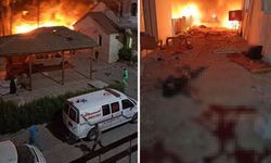 İsrail'in saldırısı sonucu yüzlerce kişinin can verdiği hastaneden ilk görüntüler