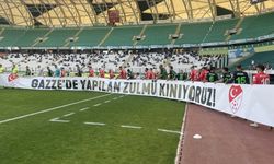 Konyaspor - Pendikspor maçında İsrail'e protesto!