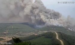 Çanakkale’deki orman yangınının başlangıcı ve yayılışı gözetleme kulesinden kaydedildi