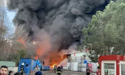 Kocaeli'de boya fabrikasında yangın