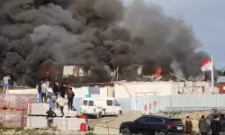 İşçilerin kaldığı konteynerlerde yangın! Çok sayıda ekip sevk edildi