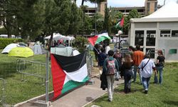 Roma Sapienza Üniversitesi öğrencileri Filistin'e destek için çadırlar kurdu