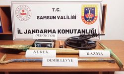 Samsun'da kaçak kazı yapan 5 kişi suçüstü yakalandı
