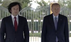 Gürcistan Başbakanı Kobakhidze Türkiye'de! Cumhurbaşkanı Erdoğan resmi törenle karşıladı
