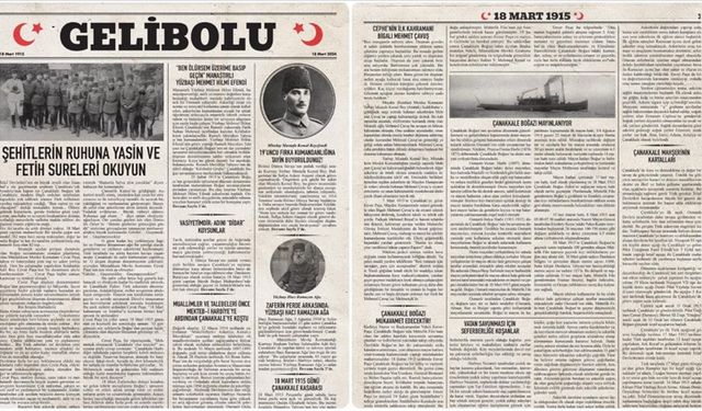 Çanakkale Savaşları'nın 109. yıl dönümüne özel 'Gelibolu Gazetesi' yayımlandı