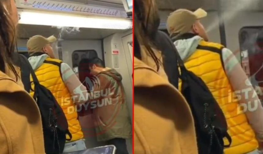Metroda sigara yaktı, yolcular kendisini uyarınca daha büyük bir skandala imza attı