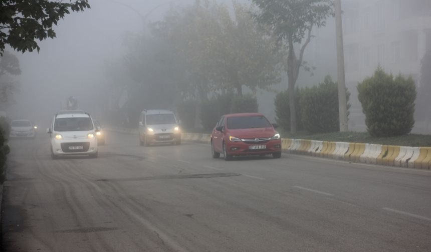 Kilis'te sis nedeniyle görüş mesafesi düştü