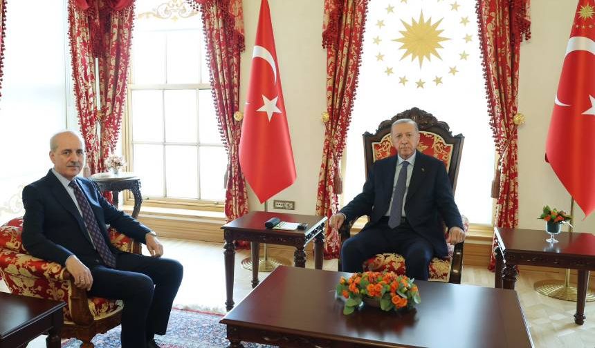 Cumhurbaşkanı Erdoğan TBMM Başkanı Kurtulmuş'u kabul etti