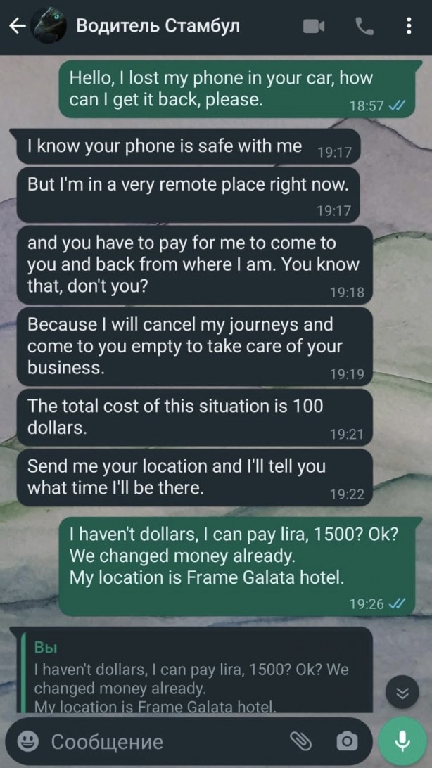 Taksiciden Rus turiste tepki çeken teklif: 100 dolar bana verirsen...
