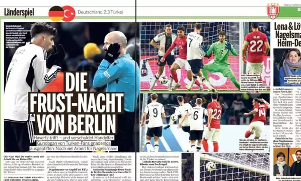Alman basını Türkiye mağlubiyetini böyle gördü: 'Deplasman gibiydi'