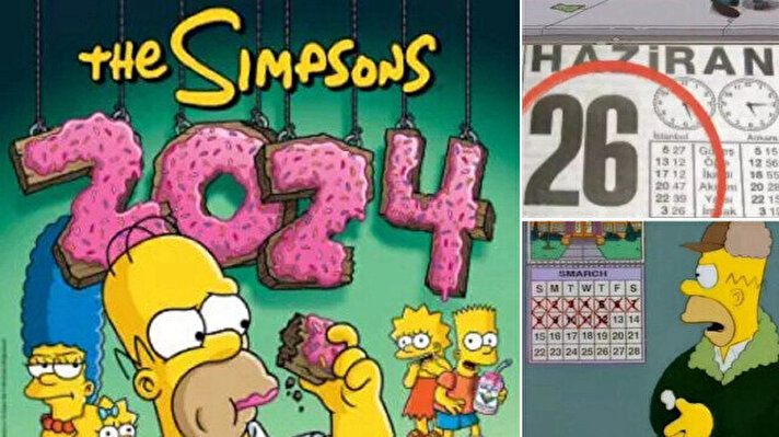 34 sezondur izleyici karşısına çıkan The Simpsons, yıllar önce yayınlanan bölümlerinde yer alan birçok olayı önceden bilmesiyle dikkat çekmişti. Dizide geçen birçok olayın tutmasıyla bir kez daha gündeme gelen Simpsonlar'ın 2024 yılı ve sonrası için yeni tahminleri gündem oldu.