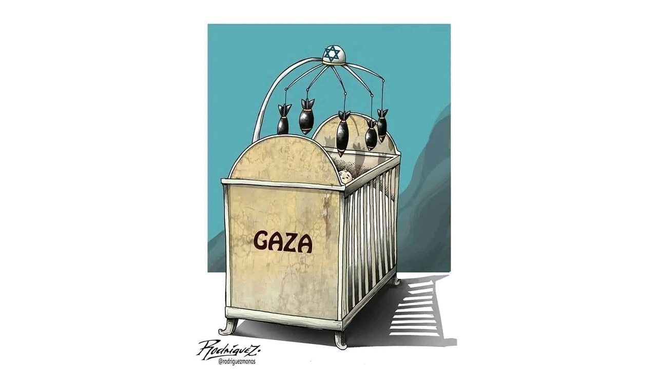 Gazze'de yaşanan İsrail saldırıları, karikatürlerle çarpıcı bir şekilde anlatılıyor. 